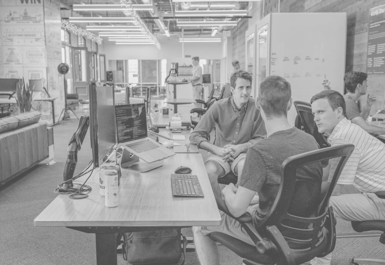 iOS and Android app development workspace showing code review and testing process